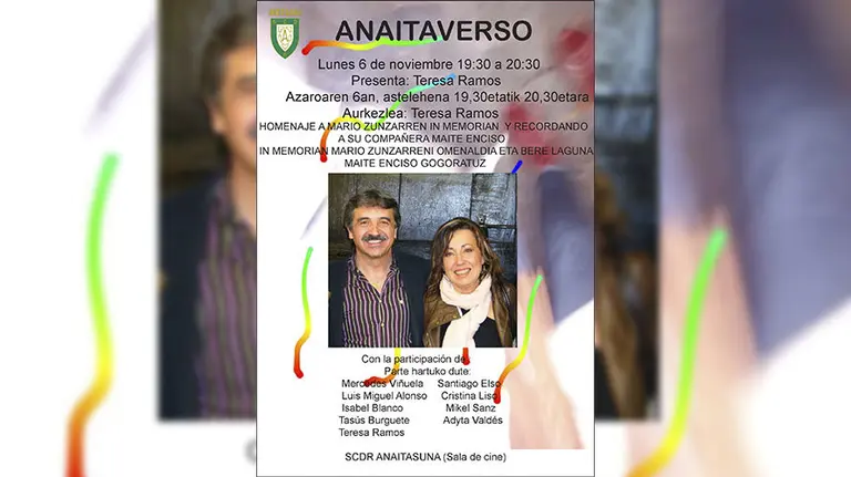 El cartel que anuncia el homenaje