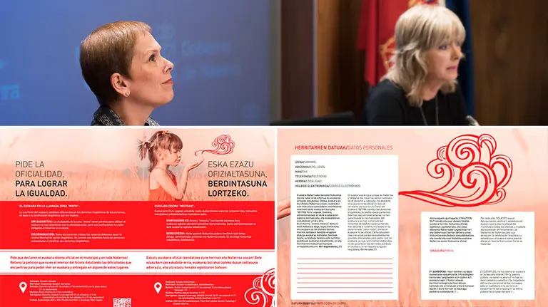 La campaña informativo que se ha buzoneado en la Comunidad foral sobre el apoyo al euskera