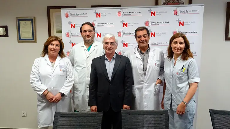 De izquierda a derecha, Montse Torres, Pablo Díaz de Rada, Oscar Moracho, José Ramón Mora y María Teresa Fauste