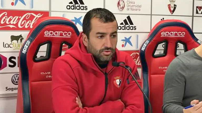 Diego Martínez en rueda de prensa.