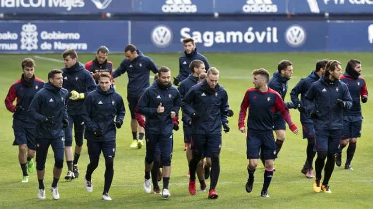 Entrenamiento en el estadio de El Sadar. CA Osasuna.