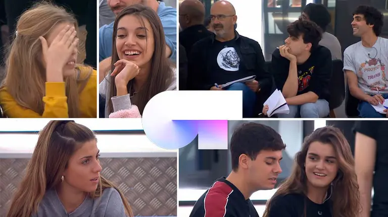 Caras de los compañeros de Operación Triunfo durante la interpretación de City of Stars de Amaia Romero y Alfred.