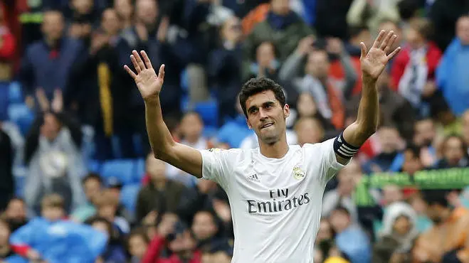 Álvaro Arbeloa durante su despedida en el Santiago Bernabeu como jugador del Real Madrid EFE