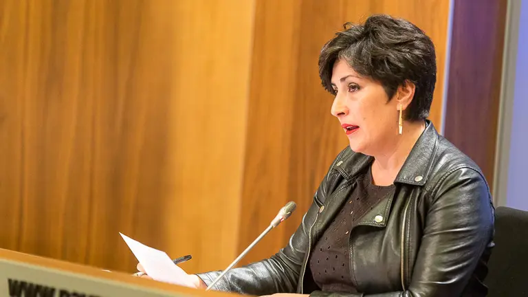 María Solana y Ana Ollo informan de los asuntos tratados en la reunión semanal del Gobierno de Navarra (20). IÑIGO ALZUGARAY