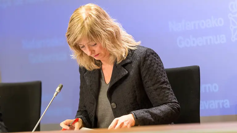 María Solana y Ana Ollo informan de los asuntos tratados en la reunión semanal del Gobierno de Navarra (21). IÑIGO ALZUGARAY