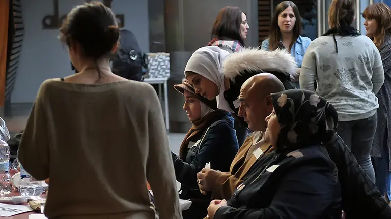 Llegada del grupo de refugiados al aeropuerto Adolfo Suárez Madrid 2