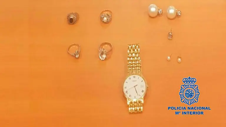 Imagen de los objetos hurtados POLICÍA NACIONAL
