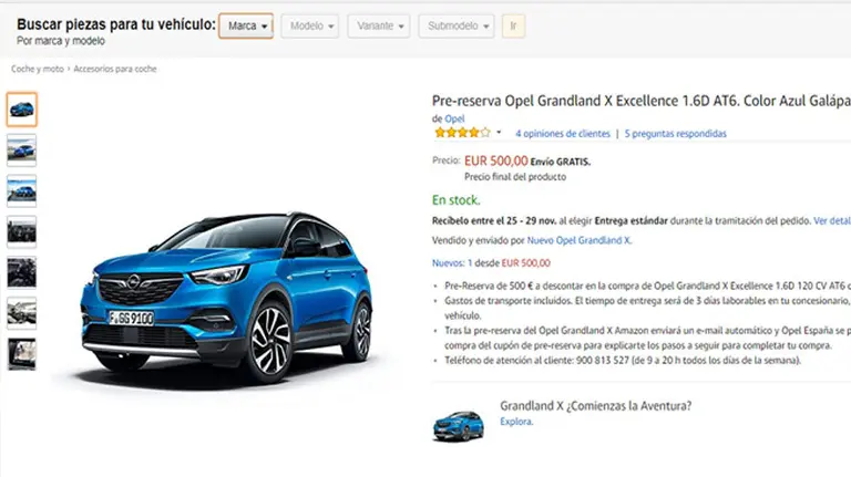 El primer coche que Amazon pone en venta