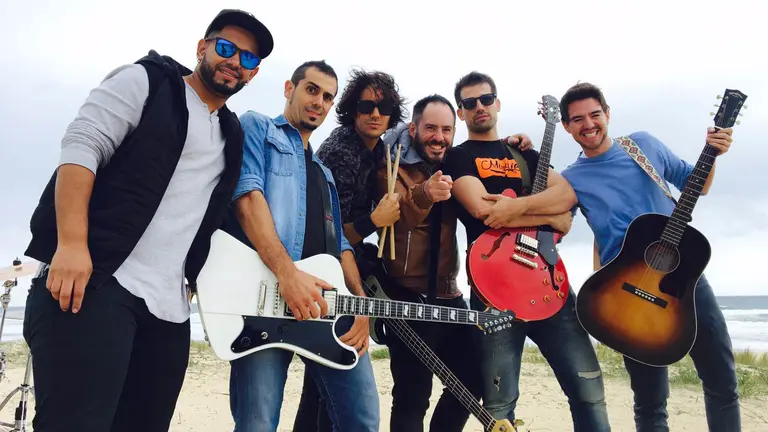 La banda del carbón durante la grabación de su primer videoclip IMAGEN CEDIDA 4