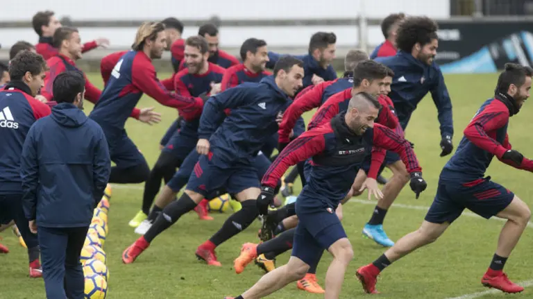 Entrenamiento en Tajonar. CA Osasuna.