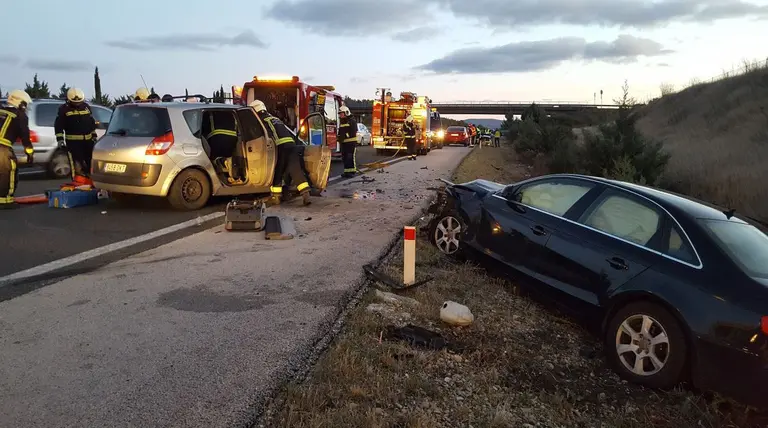 Accidente en la AP-15 BOMBEROS DE NAVARRA