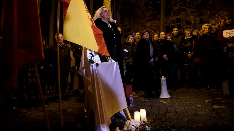 Homenaje al comandante de la Policía Joaquín Imaz, primer asesinado por ETA en Navarra hace 40 años. MIGUEL OSÉS_13