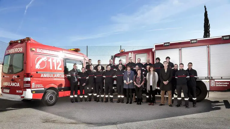 La consejera de Interior, María José Beaumont, en el cierre del curso de ascenso a cabo en la plantilla de bomberos de Navarra GOBIERNO DE NAVARRA