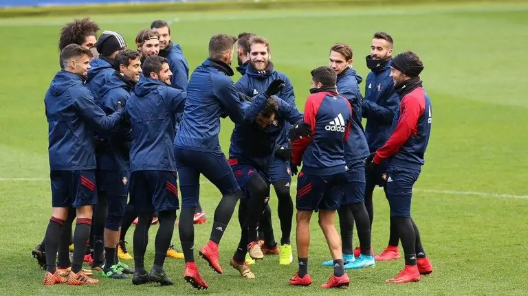 Entrenamiento en El Sadar.