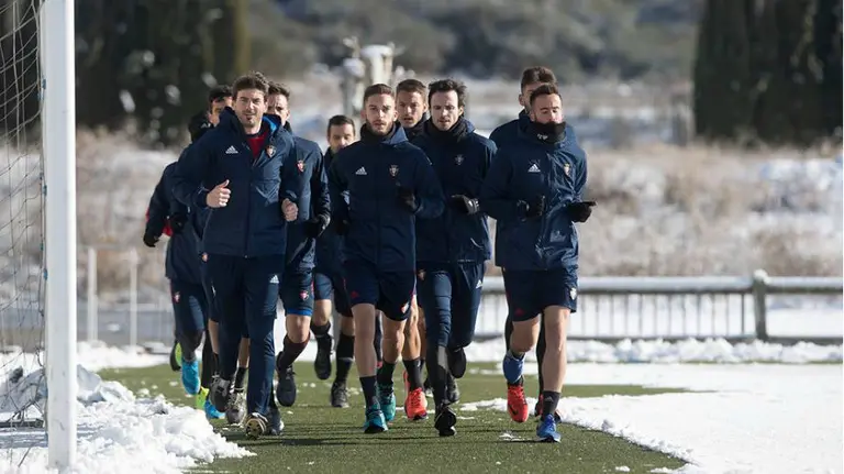 Entrenamiento en Tajonar. CA Osasuna.