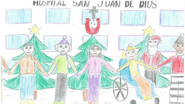 Dibujo realizado por Saskia Turrillas Popik para el concurso de Navidad del hospital San Juan de Dios CEDIDA