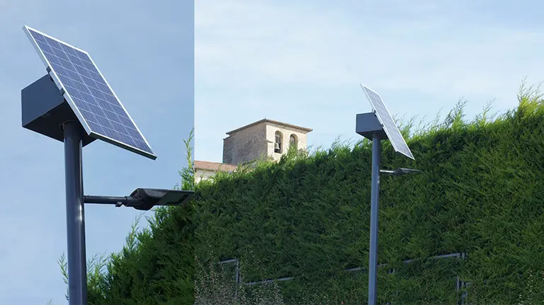 La farola solar instalada en Iza
