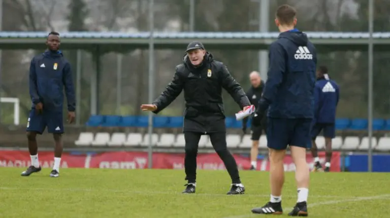 Anquela durante un entrenamiento. Web R. Oviedo.