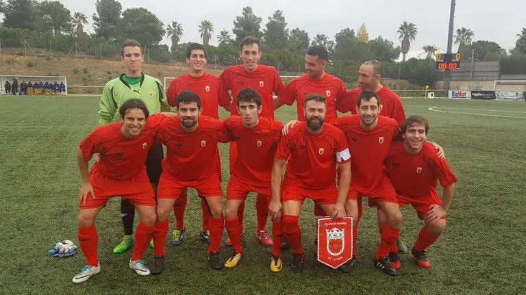Selección Navarra aficionada en Barcelona. Cedida.