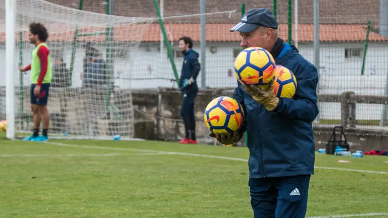 Entrenamiento de Osasuna en las instalaciones de Tajonar antes del partido de Liga ante el Numancia (31). IÑIGO ALZUGARAY