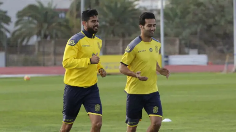 Masoud entrenando en Canarias. UD Las Palmas.