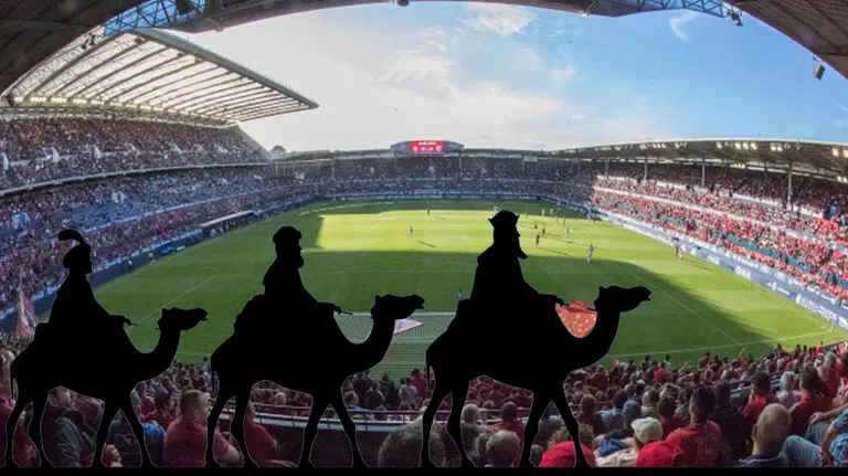 Tres Reyes Magos y el estadio El Sadar