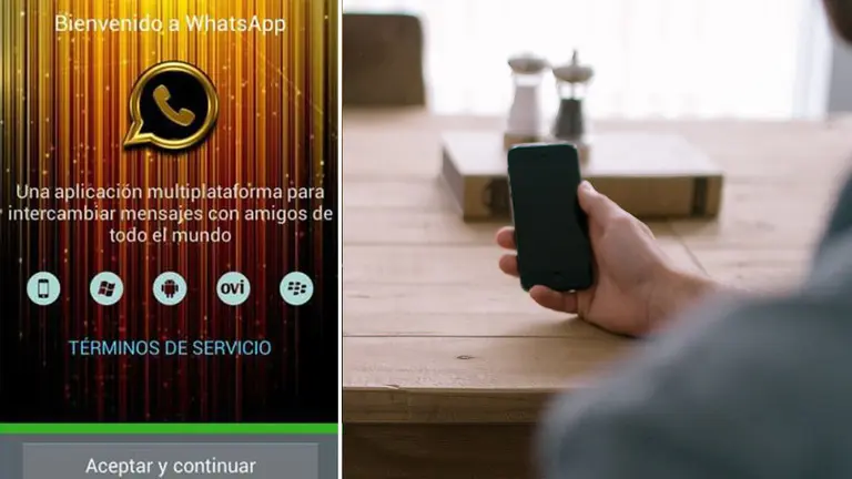 Una imagen del timo de 'WhatsApp Oro'