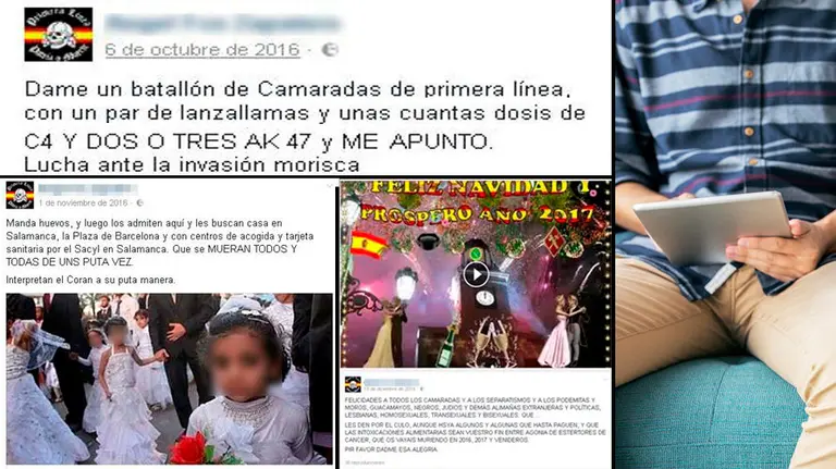 Los mensajes rastreados por la Guardia Civil de Navarra que han permitido condenar a su autor por delitos de odio