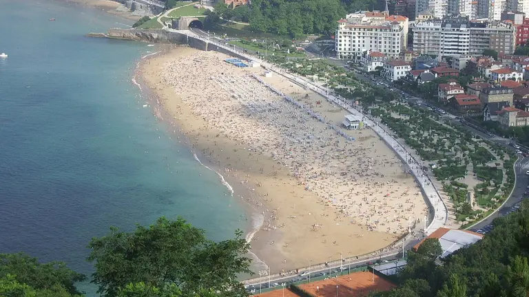 La playa de Ondarreta de San Sebastián ARCHIVO