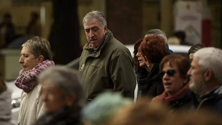 Manifestación convocada por Kontseilua bojo el lema _Bide eman euskarari_ (Dad paso al Euskera). MIGUEL OSÉS_10