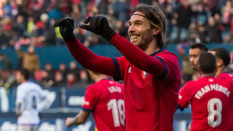 Xisco en el partido entre Osasuna y Numancia disputado en el estadio de El Sadar. IÑIGO ALZUGARAY
