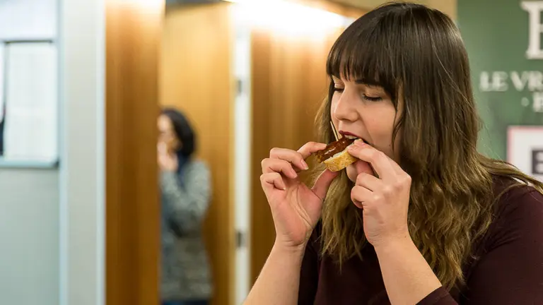 Presentación en la Sociedad Gastronómica Gazteluleku de la nueva txistorra con queso de embutidos El Bordón (17). IÑIGO ALZUGARAY