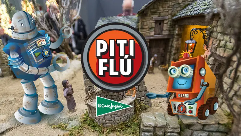 Los robos Piti y Flú de El Corte Inglés de Pamplona pueden hacer ganar a los niños un cofre de juguetes NAVARRACOM