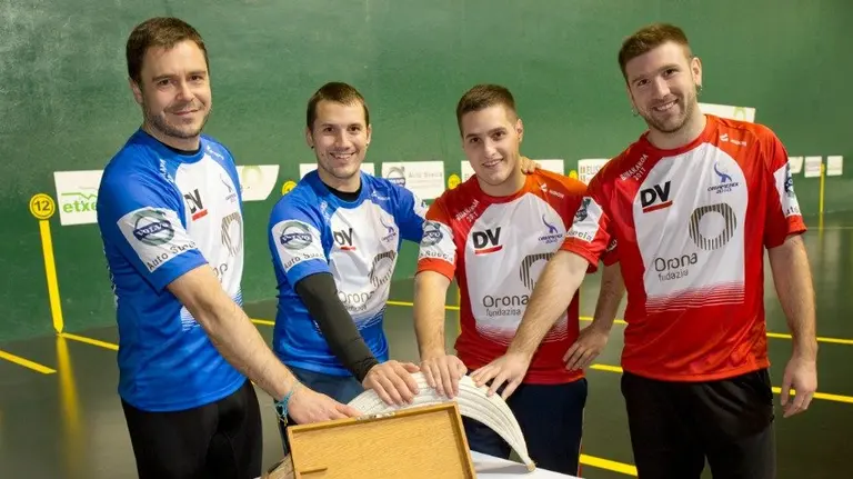 Los cuatro finalistas del torneo de parejas. Maialen Andrés.