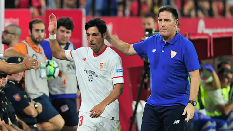 Borja Lasso junto a Berizzo. ElDesmarque Valladolid.