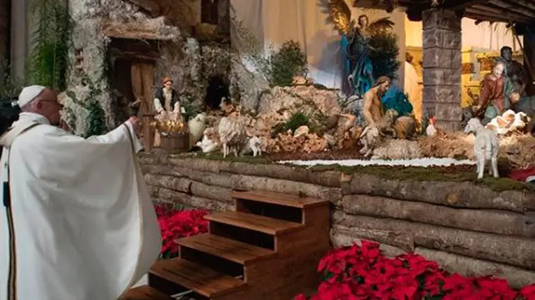 El Papa Francisco bendice un bel&eacute;n INSTAGRAM