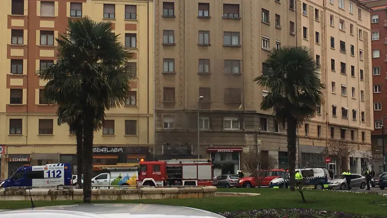 Incendio en la calle Blanca de Navarra de Pamplona