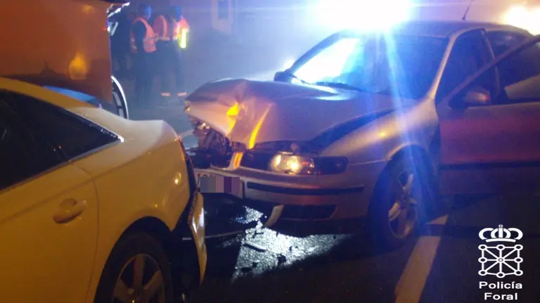 Imagen de un accidente de tráfico de Navarra