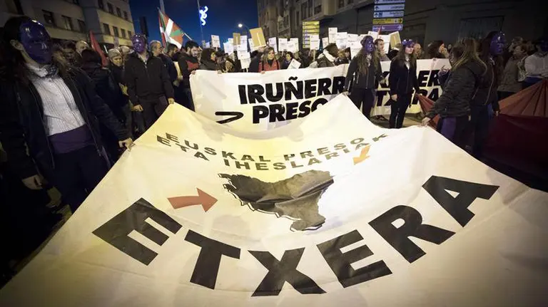 Manifestación en Pamplona en apoyo a los presos de ETA EFE