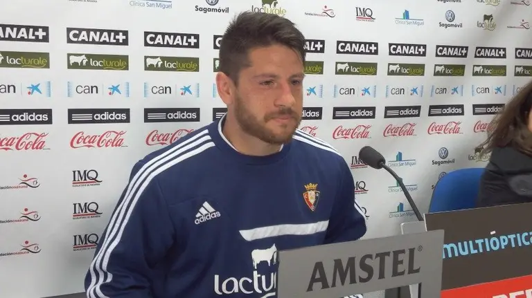 Javier Acuña en su etapa como osasunista.