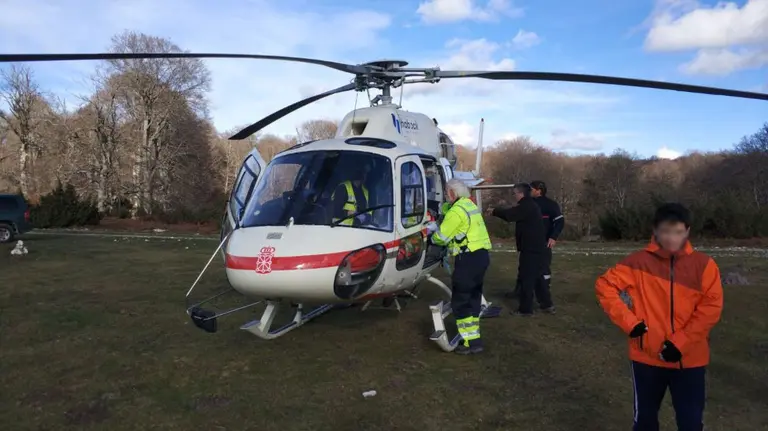 Rescate con helicóptero en Urbasa BOMBEROS DE NAVARRA