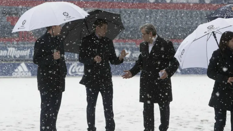 Nevada en El Sadar. CA Osasuna.
