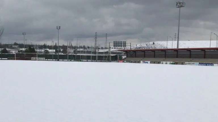Instalaciones de Tajonar con nieve. Twitter Osasuna.