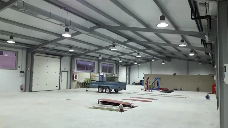 Obras en el colegio de Huarte