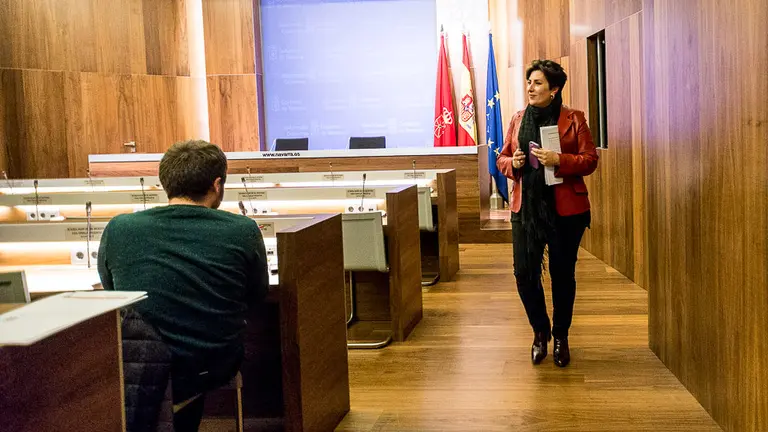 El Gobierno de Navarra informa de su sesión semanal con la presencia de María Solana y Ana Ollo (35). IÑIGO ALZUGARAY