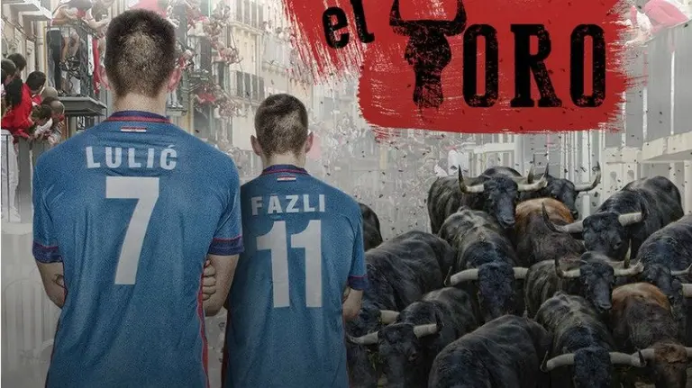 Cartel del NK Rudes ante Osasuna. Twitter.