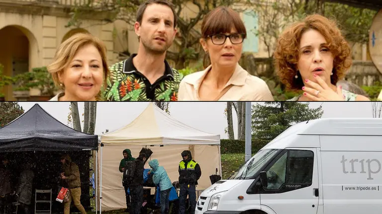 El rodaje en Pamplona de la película Thi Mai, con Carmen Machi, Dani Rovira, Aitan Sánchez Gijón y Adriana Ozores NAVARRACOM