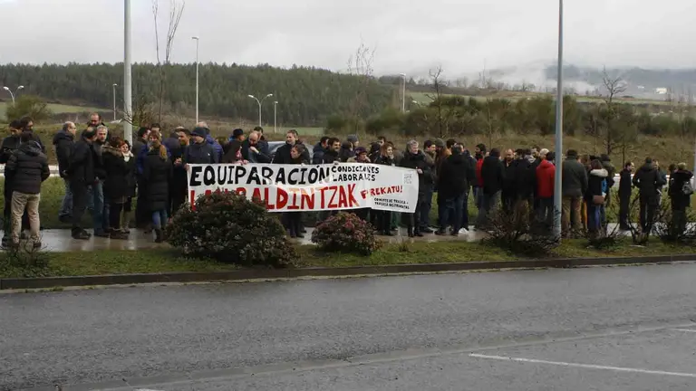Concentración de los trabajadores de Tracasa este viernes