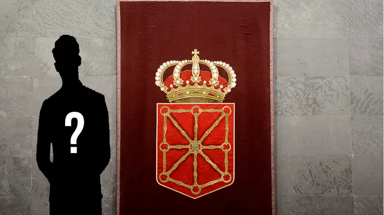 La bandera de Navarra en el Parlamento
