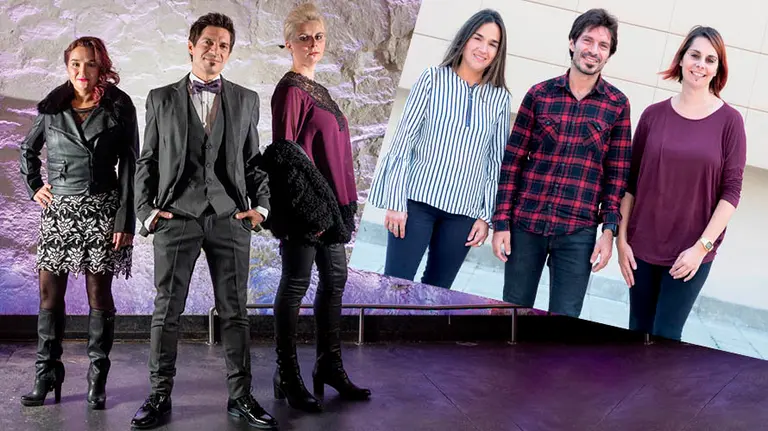 Los participantes en el proyecto de cambio de imagen de la revista El Boulevard de Pamplona